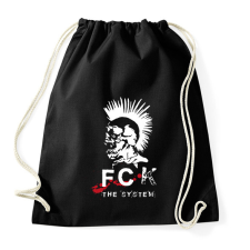 PRINTFASHION Fck the system - Sportzsák, Tornazsák - Fekete tornazsák