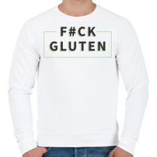 PRINTFASHION fcuk-gluten-grey-green - Férfi pulóver - Fehér férfi pulóver, kardigán