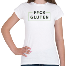 PRINTFASHION fcuk-gluten-grey-green - Női póló - Fehér női póló