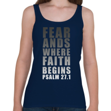 PRINTFASHION FEAR ANDS. - Női atléta - Sötétkék női trikó