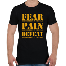 PRINTFASHION Fear, Pain, Defeat - Cobra Kai - Férfi póló - Fekete
