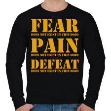 PRINTFASHION Fear, Pain, Defeat - Cobra Kai - Férfi pulóver - Fekete férfi pulóver, kardigán