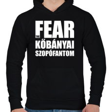 PRINTFASHION Fear the kőbányai szopófantom - Férfi kapucnis pulóver - Fekete