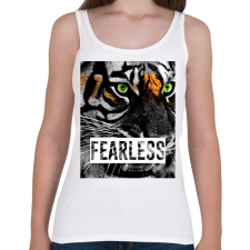 PRINTFASHION FEARLESS - Női atléta - Fehér női trikó