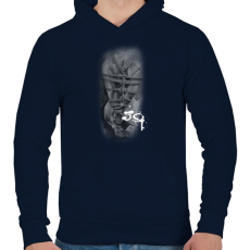 PRINTFASHION fearthe59wh-01 - Férfi kapucnis pulóver - Sötétkék