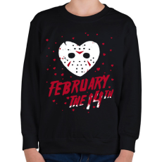 PRINTFASHION Február 14 Jason - Gyerek pulóver - Fekete