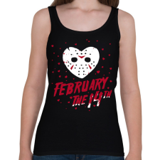 PRINTFASHION Február 14 Jason - Női atléta - Fekete női trikó