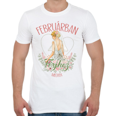 PRINTFASHION Februárban férjhez megyek - Férfi póló - Fehér