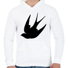 PRINTFASHION Fecske - Férfi kapucnis pulóver - Fehér