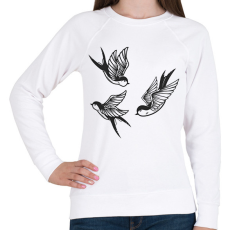 PRINTFASHION fecske - Női pulóver - Fehér