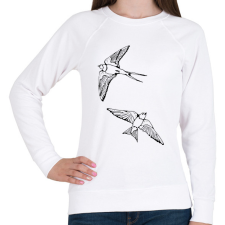 PRINTFASHION fecske - Női pulóver - Fehér női pulóver, kardigán