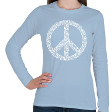 PRINTFASHION Fegyver béke - Női hosszú ujjú póló - Világoskék női póló