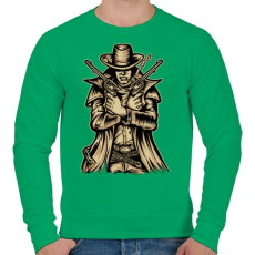 PRINTFASHION Fegyveres - Férfi pulóver - Zöld