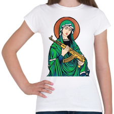 PRINTFASHION Fegyveres prédikátor - Női póló - Fehér női póló