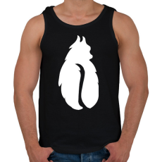 PRINTFASHION fehér kávébabcica - Férfi atléta - Fekete