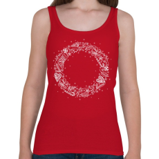 PRINTFASHION Fehér koszorú - Női atléta - Cseresznyepiros