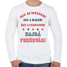 PRINTFASHION Fehérvár - Férfi hosszú ujjú póló - Fehér férfi póló