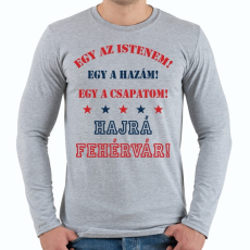 PRINTFASHION Fehérvár - Férfi hosszú ujjú póló - Sport szürke