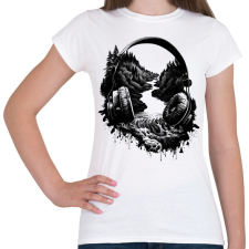 PRINTFASHION Fejhallgató a természetben - Női póló - Fehér női póló