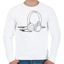 PRINTFASHION Fejhallgató - Férfi pulóver - Fehér férfi pulóver, kardigán