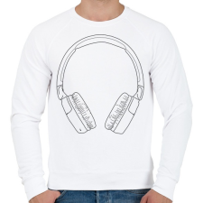 PRINTFASHION Fejhallgató - Férfi pulóver - Fehér férfi pulóver, kardigán