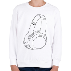 PRINTFASHION Fejhallgató - Gyerek pulóver - Fehér