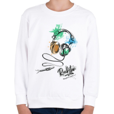 PRINTFASHION Fejhallgató  - Gyerek pulóver - Fehér