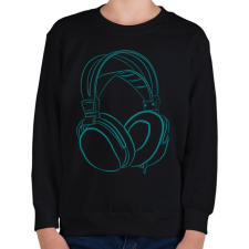 PRINTFASHION fejhallgató - Gyerek pulóver - Fekete gyerek pulóver, kardigán