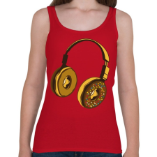 PRINTFASHION Fejhallgató - Női atléta - Cseresznyepiros női trikó