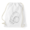 PRINTFASHION Fejhallgató - Sportzsák, Tornazsák - Fehér