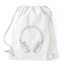 PRINTFASHION Fejhallgató - Sportzsák, Tornazsák - Fehér tornazsák