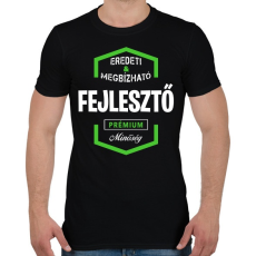 PRINTFASHION Fejlesztő prémium minőség - Férfi póló - Fekete