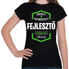 PRINTFASHION Fejlesztő prémium minőség - Női póló - Fekete