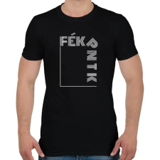 PRINTFASHION FÉK Péntek csíkos - Férfi póló - Fekete férfi póló