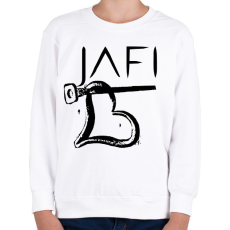 PRINTFASHION fekete jafi sziv szimbólum - Gyerek pulóver - Fehér