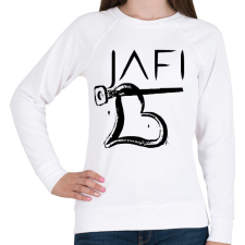 PRINTFASHION fekete jafi sziv szimbólum - Női pulóver - Fehér női pulóver, kardigán