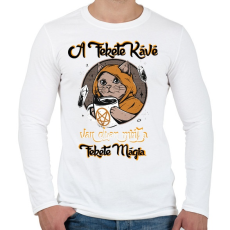 PRINTFASHION Fekete Kávé - Fekete Mágia  - Férfi hosszú ujjú póló - Fehér