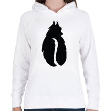 PRINTFASHION fekete kávébabcica - Női kapucnis pulóver - Fehér női pulóver, kardigán