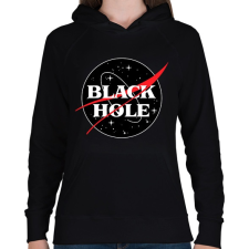 PRINTFASHION Fekete lyuk NASA paródia - Női kapucnis pulóver - Fekete női pulóver, kardigán