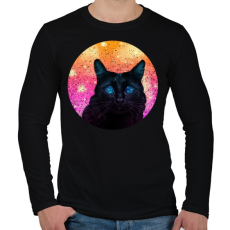 PRINTFASHION Fekete macska - Férfi hosszú ujjú póló - Fekete