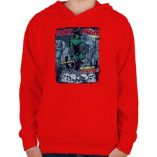 PRINTFASHION Fekete mágia - Gyerek kapucnis pulóver - Piros gyerek pulóver, kardigán