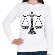 PRINTFASHION Fekete Mérleg horoszkóp - Női pulóver - Fehér női pulóver, kardigán
