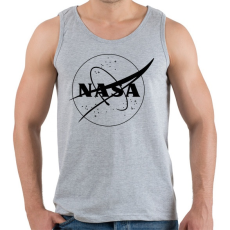 PRINTFASHION Fekete Nasa logo - Férfi atléta - Sport szürke