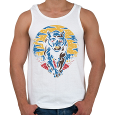 PRINTFASHION Fekete párduc - Férfi atléta - Fehér