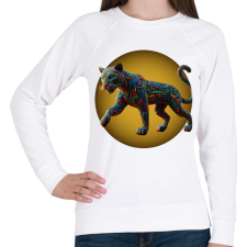 PRINTFASHION Fekete párduc - Női pulóver - Fehér női pulóver, kardigán
