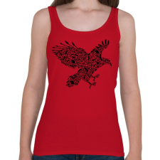 PRINTFASHION Fekete sas - Női atléta - Cseresznyepiros női trikó