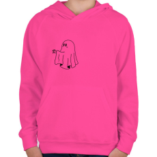 PRINTFASHION Fekete szellem2 - Gyerek kapucnis pulóver - Fukszia