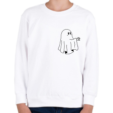 PRINTFASHION Fekete szellem - Gyerek pulóver - Fehér gyerek pulóver, kardigán