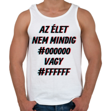 PRINTFASHION Fekete vagy fehér - Férfi atléta - Fehér atléta, trikó