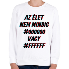 PRINTFASHION Fekete vagy fehér - Gyerek pulóver - Fehér gyerek pulóver, kardigán